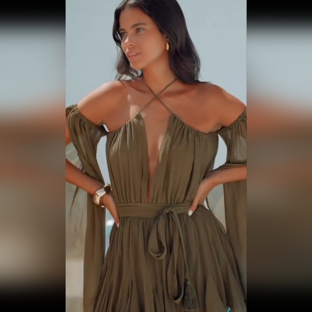 REVOLVE Chic Le Frique Dubai Mini, XS-S, 0-4, Olive Dress